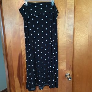 LuLaRoe Polka Dot Maxi Skirt 2XL